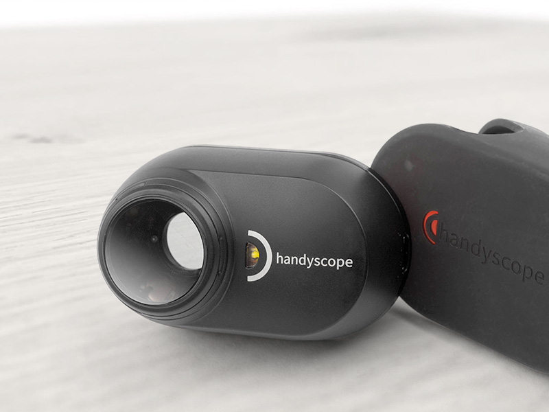 DermLite handyscope on a smartphone